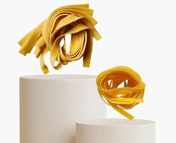 Fresh and dried pasta on a winners' podium