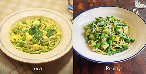 Luca's Trennete Al Pesto vs Reality