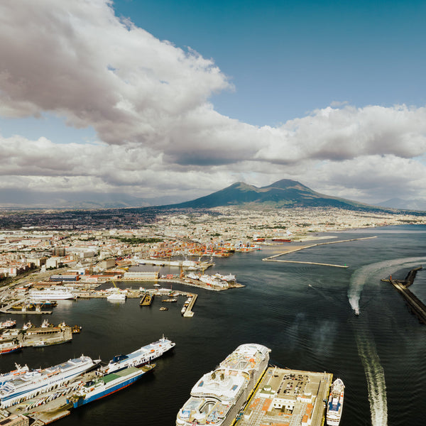 Mount Vesuvius, visible from Gragnano on a clear day