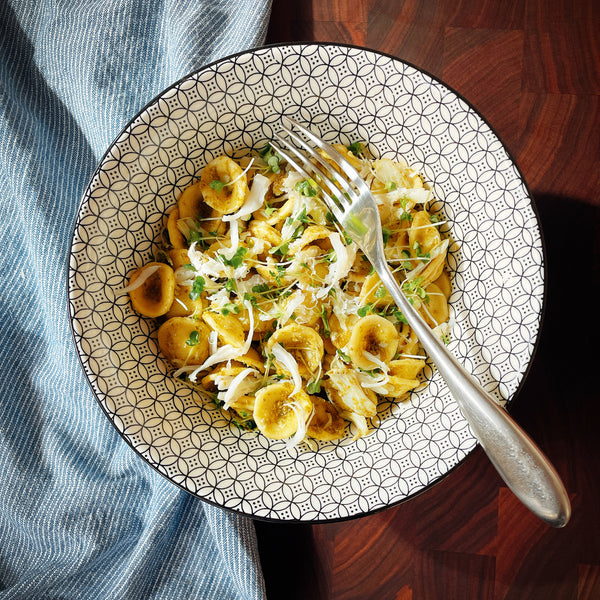 Orecchiette Pasta with Pesto and Cod