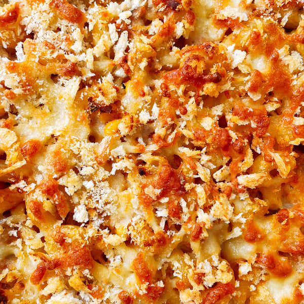 Pasta bake close-up