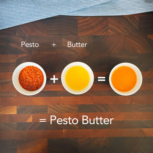 Pesto compound butter