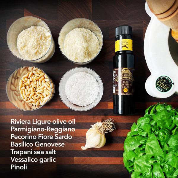 Ingredients required for the official pesto recipe