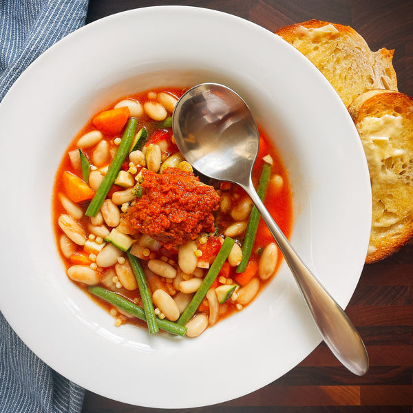 Soup with pesto