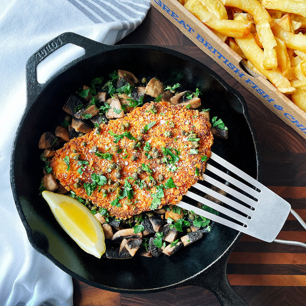 Veal schnitzel with pesto