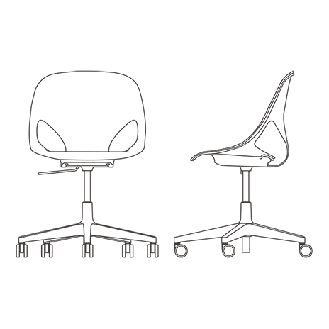 Herman Miller Zeph without armrests