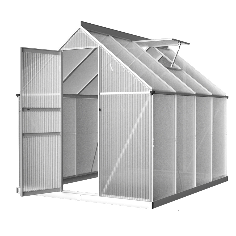 Greenhouse Aluminum Garden Shed Unbreakable double-walled  –  Floraland