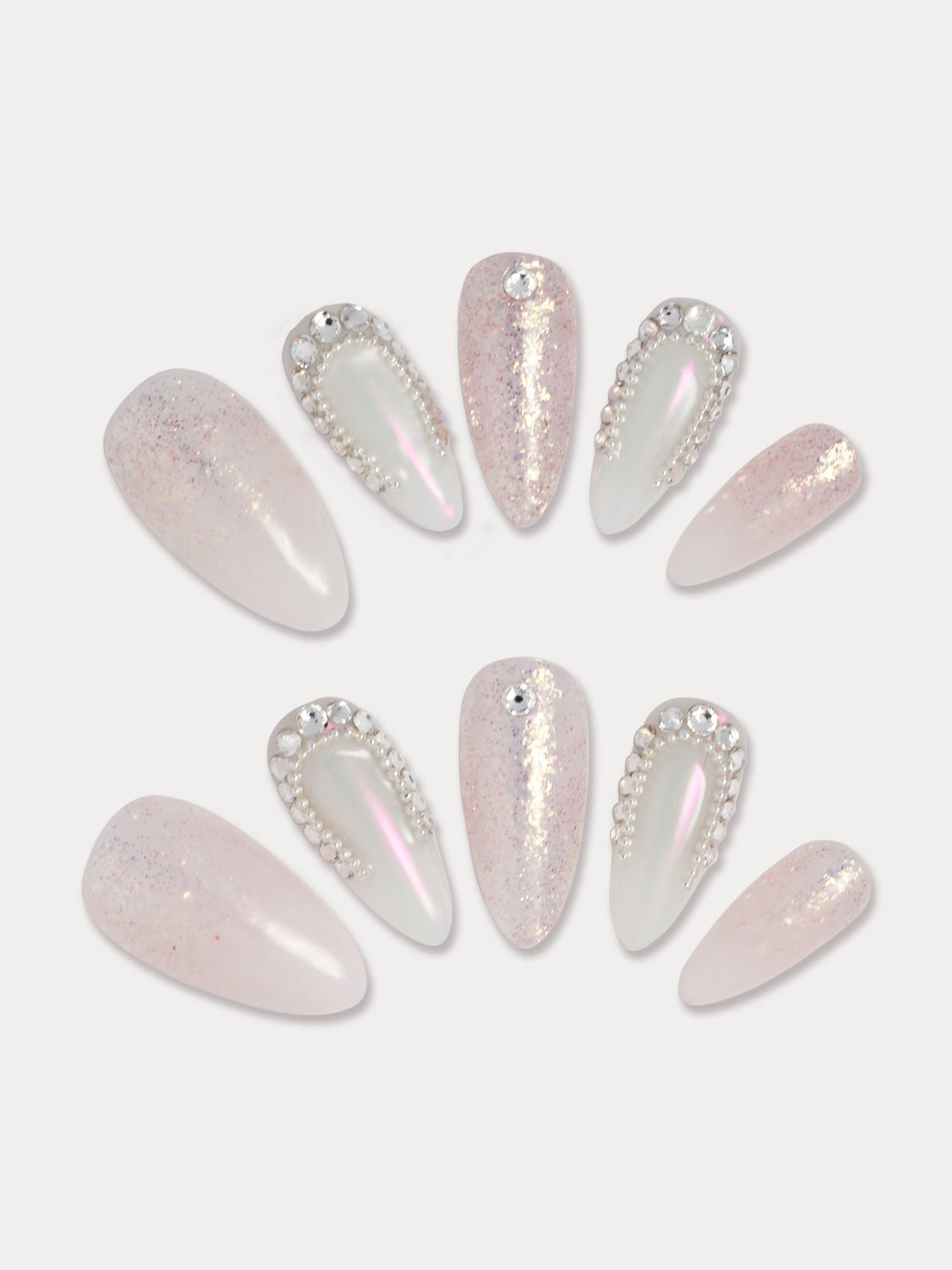 White and silver glitter coffin acrylic nails | Glitter nails acrylic,  Christmas nails acrylic, One glitter nails