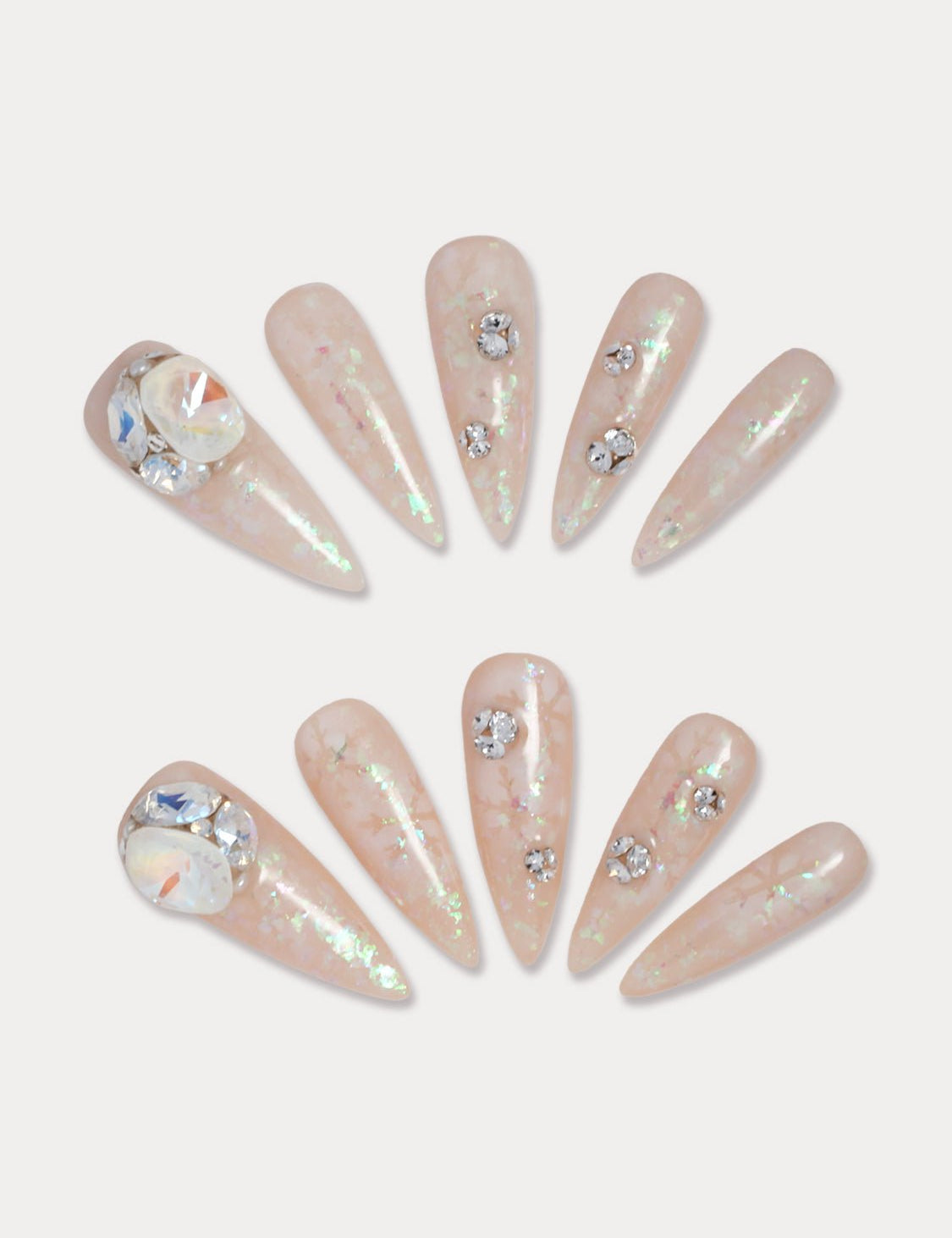 Rhinestone Handmade Press On Nail