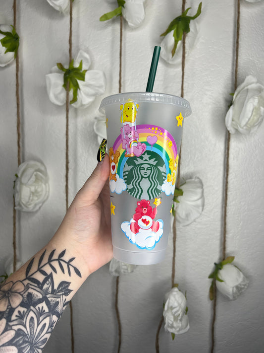 Personalized Starbucks Tumbler Flower Design