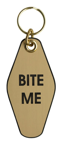 Bite Me Motel Style Keychain