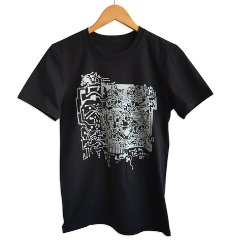 Circuit Board Print T-Shirt, Well Done Goods by Cyberoptix