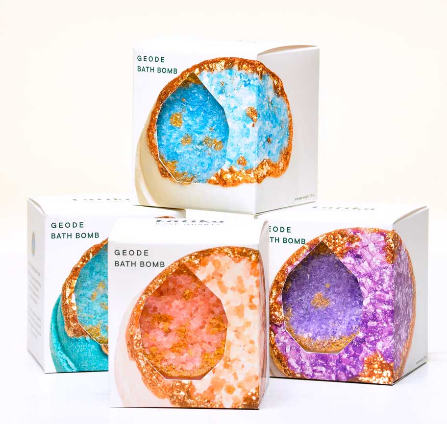 Turquoise Geode Bath Bomb, by Latika Bath & Body