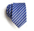 Riverside Blue Striped Silk + Linen Blend Woven Necktie