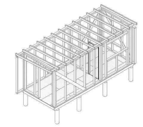 Sauna timber frame