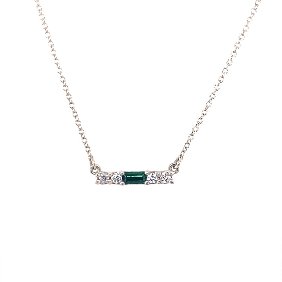 Perfect Vertical Multi Birthstone and Moissanite Bar Pendant Necklace –  shygems.com