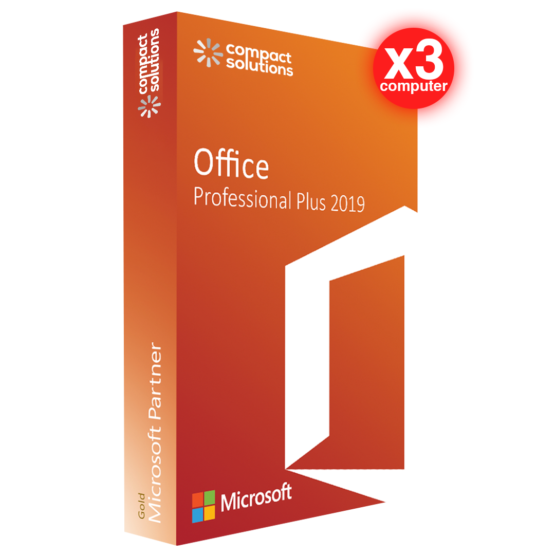 Clé de licence Microsoft Office 2019 Professionnel Plus (3 PC) - Licence  House – Compact Solutions