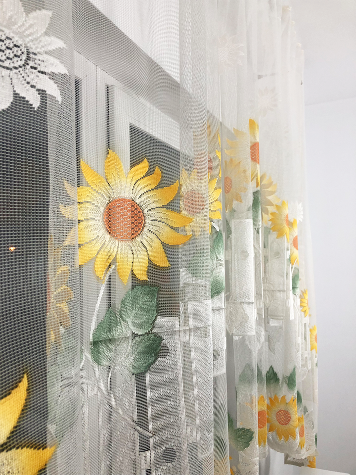 Perdea Bucătărie model Floarea Soarelui - 3 m L Perdele de Poveste