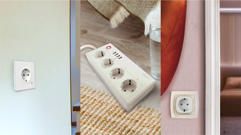 built-in smartify wifi socket, smartify wifi portable socket, extension 4 sockets + 4 smartify wifi USB ports