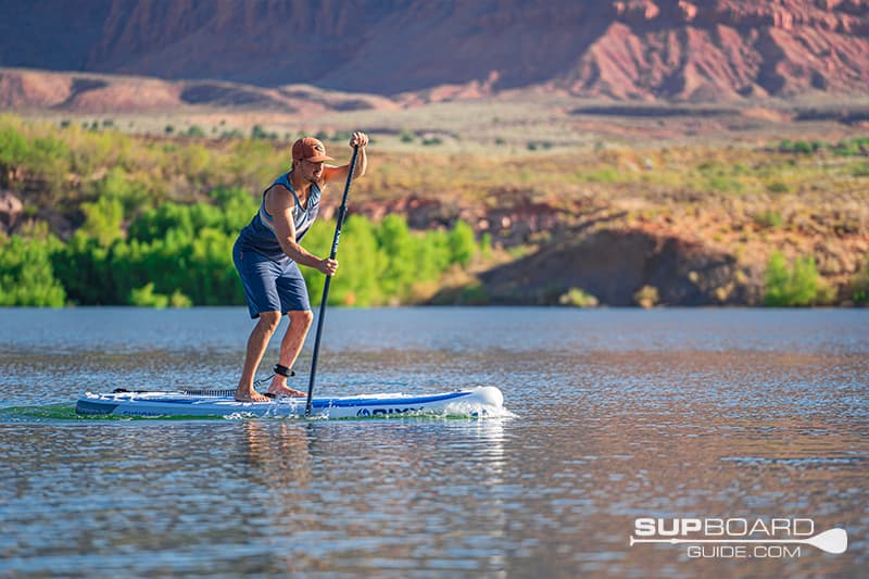 paddle boarding on NIXY Huntington G3 9'6" compact