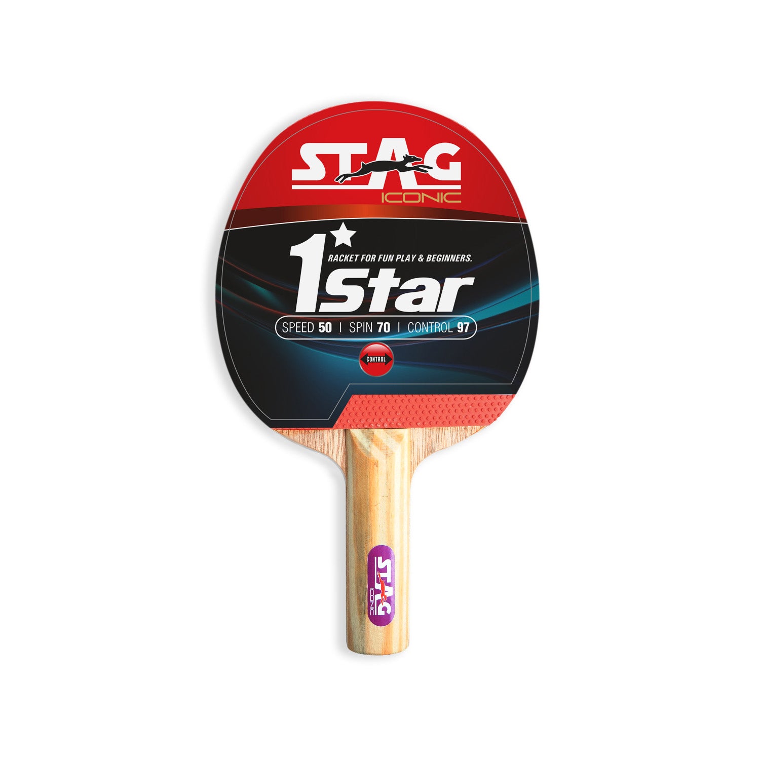 STAG 5 Star Table Tennis (T.T) Racquet Premium ITTF Approved Rubber