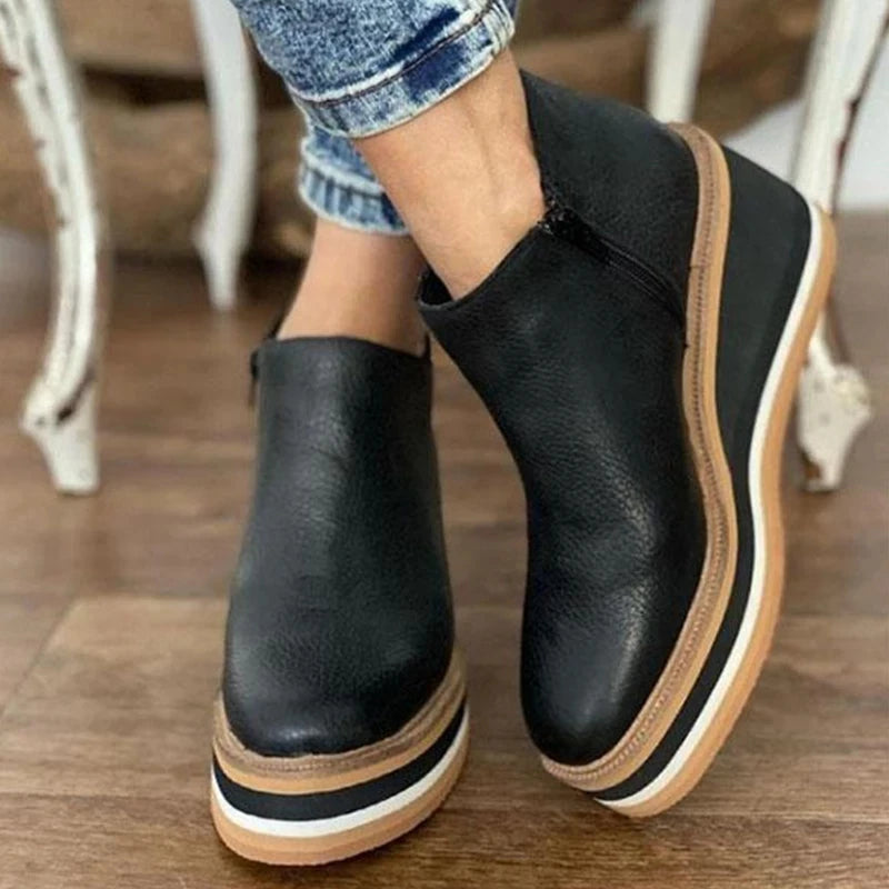 Bota Feminina Cano Curto Anabela