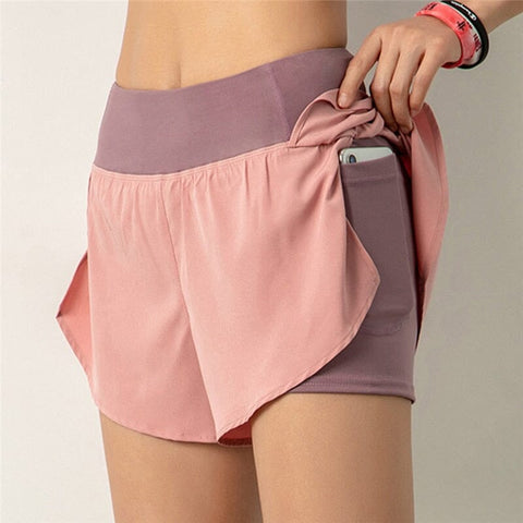 Short Duplo Feminino Fitness - Soft