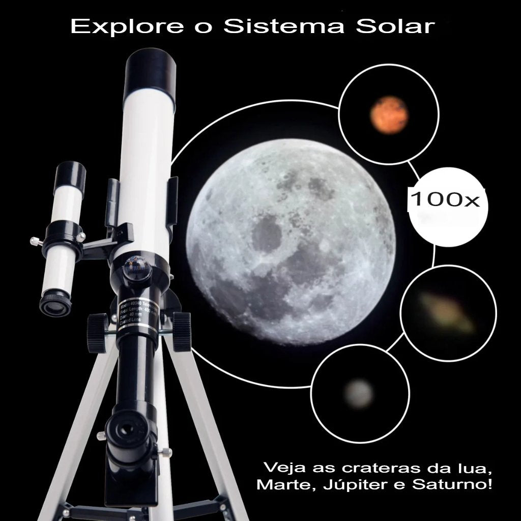 Telescópio Astronômico com Tripé Ajustável - UltraZoom SkyVista