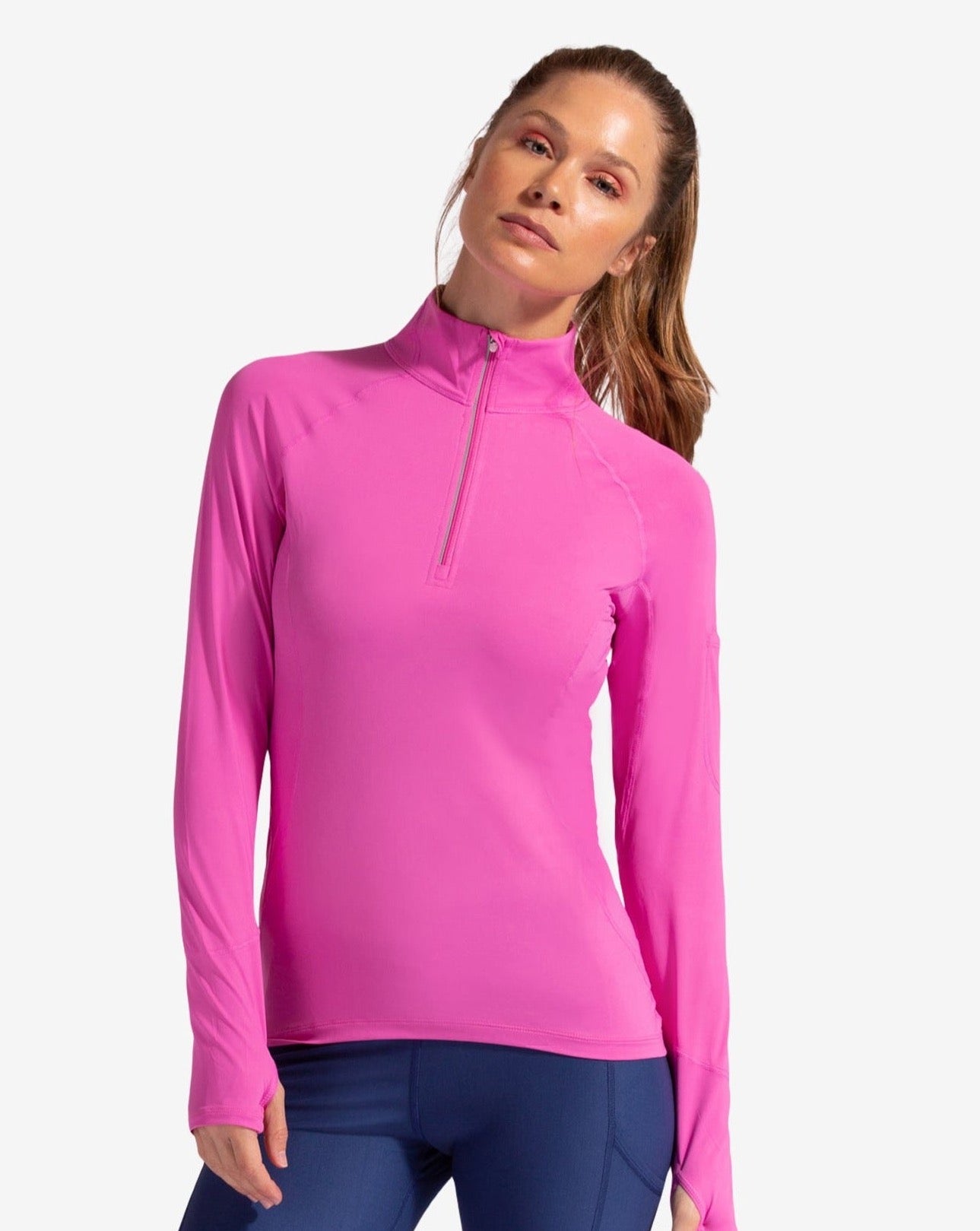 WOMEN'S MOCK ZIP TOP (3001) - BloqUV product image