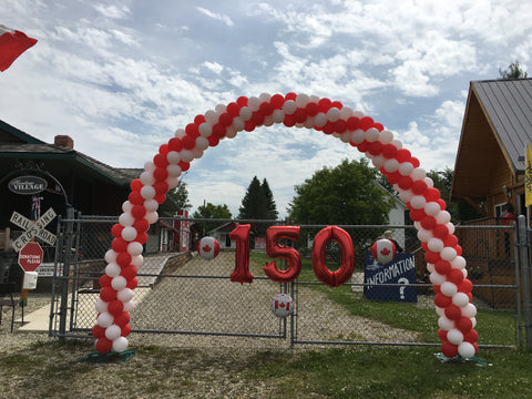 Full aeropole spiral arch in red and white