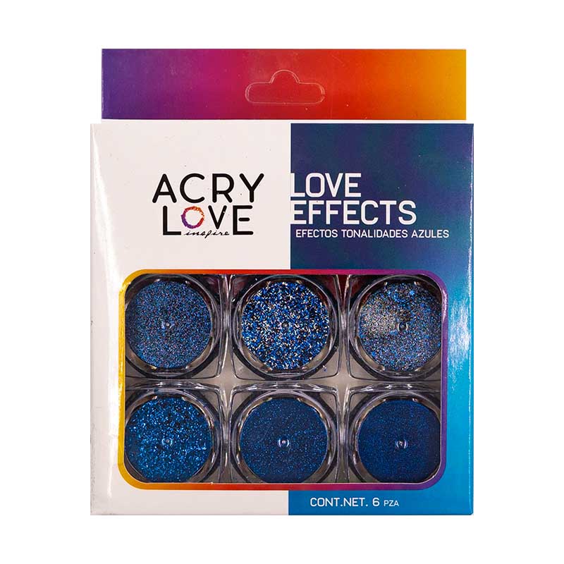 Efectos Mix Azules set. 6piezas para unas – Acry Love