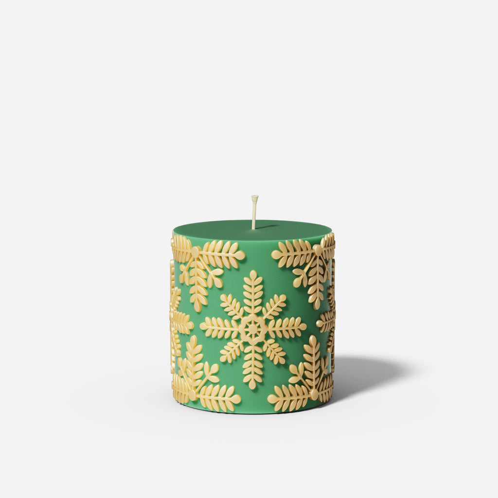Long Cylinder Candle Silicone Mold with Snowflake Pattern – Boowan Nicole