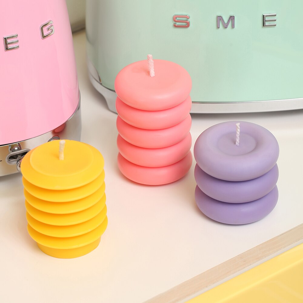 LZYY Candle Making Molds Silicone Candle Mold Bubble Cylinder Shape DIY  Handmade Soap Mould Craft Resin Decorating Tool Silicone Candle Molds