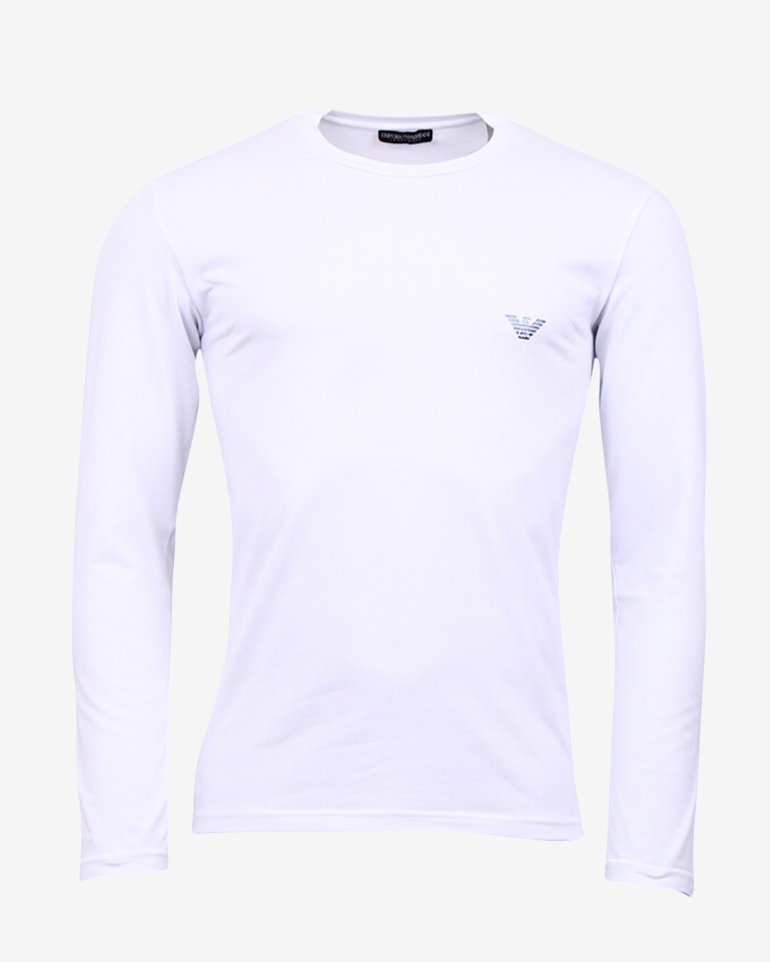 Se Armani Langærmet shiny logo t-shirt - Hvid - Str. XL - Modish.dk hos Modish.dk