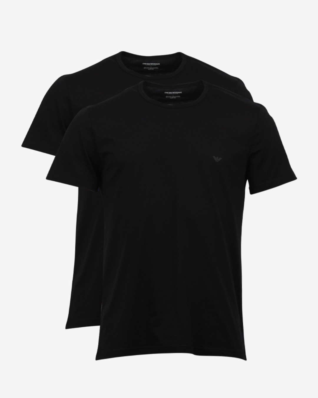 Billede af Armani Rundhals t-shirt 2-pak - Sort - Modish.dk