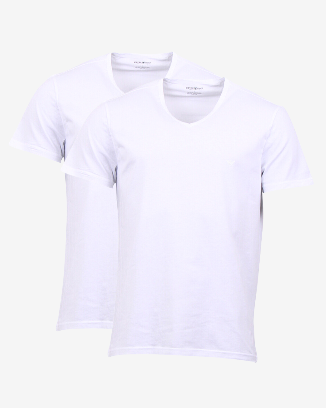 Billede af Armani V-halst-shirt 2-pak - Hvid - Str. L - Modish.dk