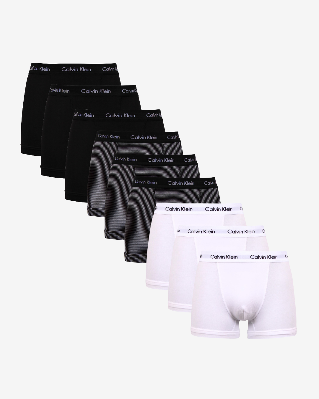 Billede af Calvin Klein Underbukser trunks 9-pak - Sort / Strib / Hvid - Str. M - Modish.dk hos Modish.dk