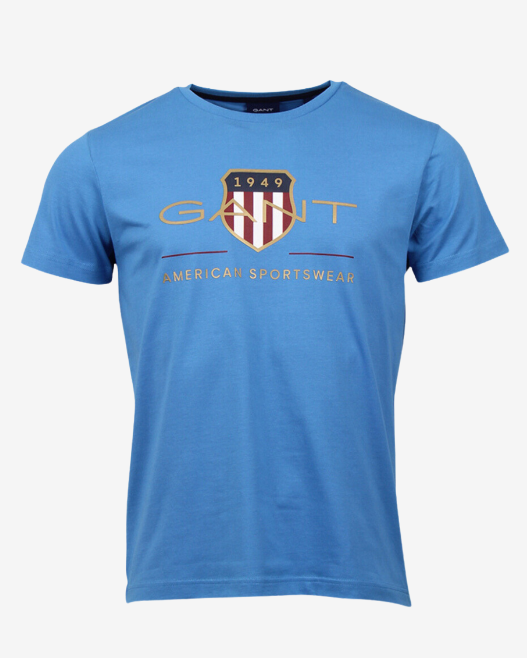 Se Gant D2. shield t-shirt - Blå - Str. S - Modish.dk hos Modish.dk