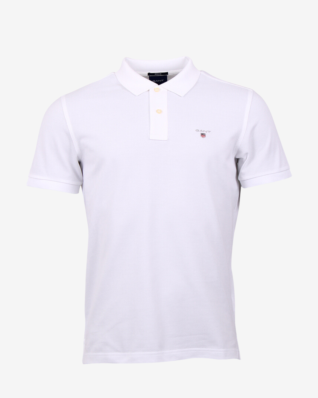 Se Gant Reg shield pique polo - Hvid - Str. 4XL - Modish.dk hos Modish.dk