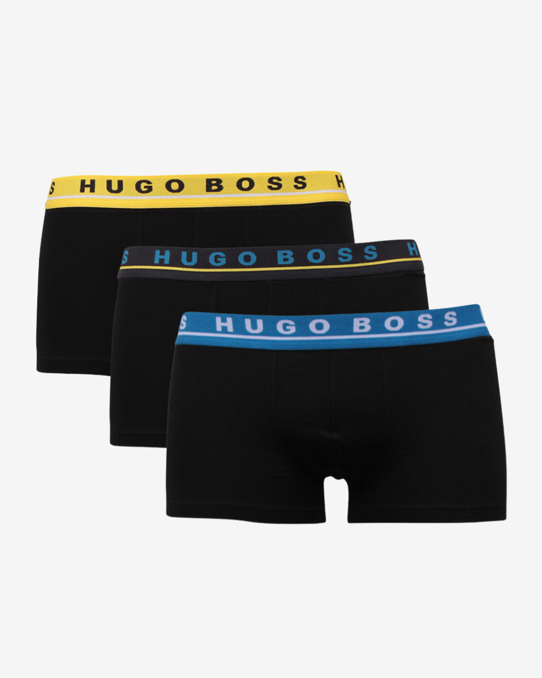 Se Hugo Boss Boxershorts trunk 3-pak - Sort / Gul WB - Str. S - Modish.dk hos Modish.dk