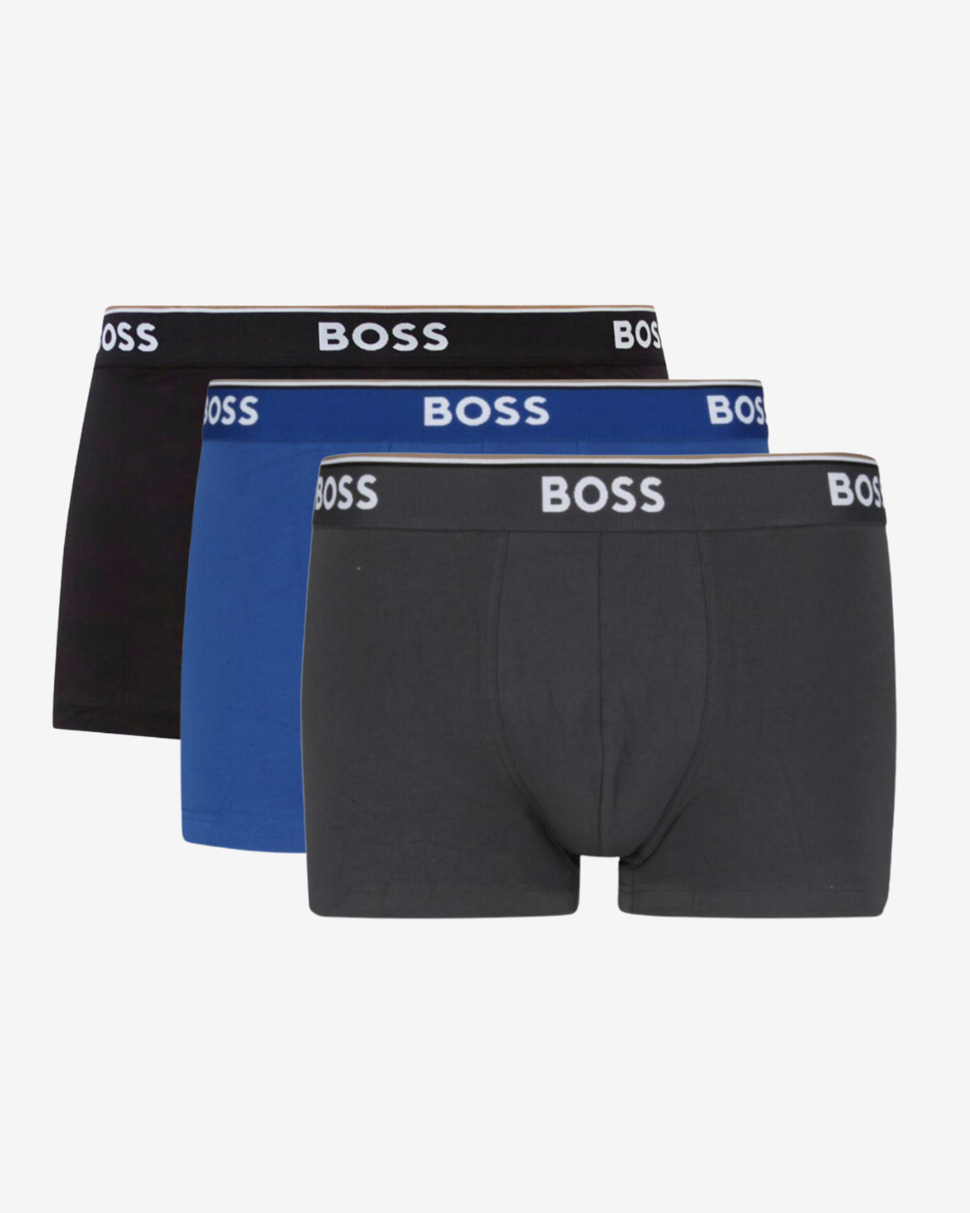 Billede af Hugo Boss Boxershorts trunk power 3-pak - Sort / Blå / Grå - Str. XXL - Modish.dk