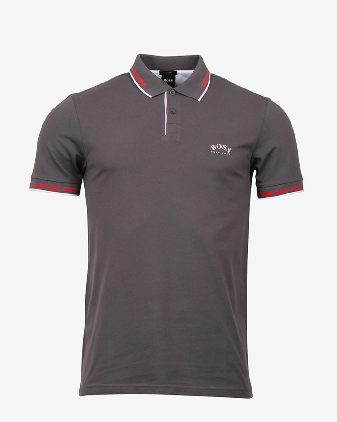 Se Hugo Boss Paul curved logo polo - Koksgrå - Str. M - Modish.dk hos Modish.dk