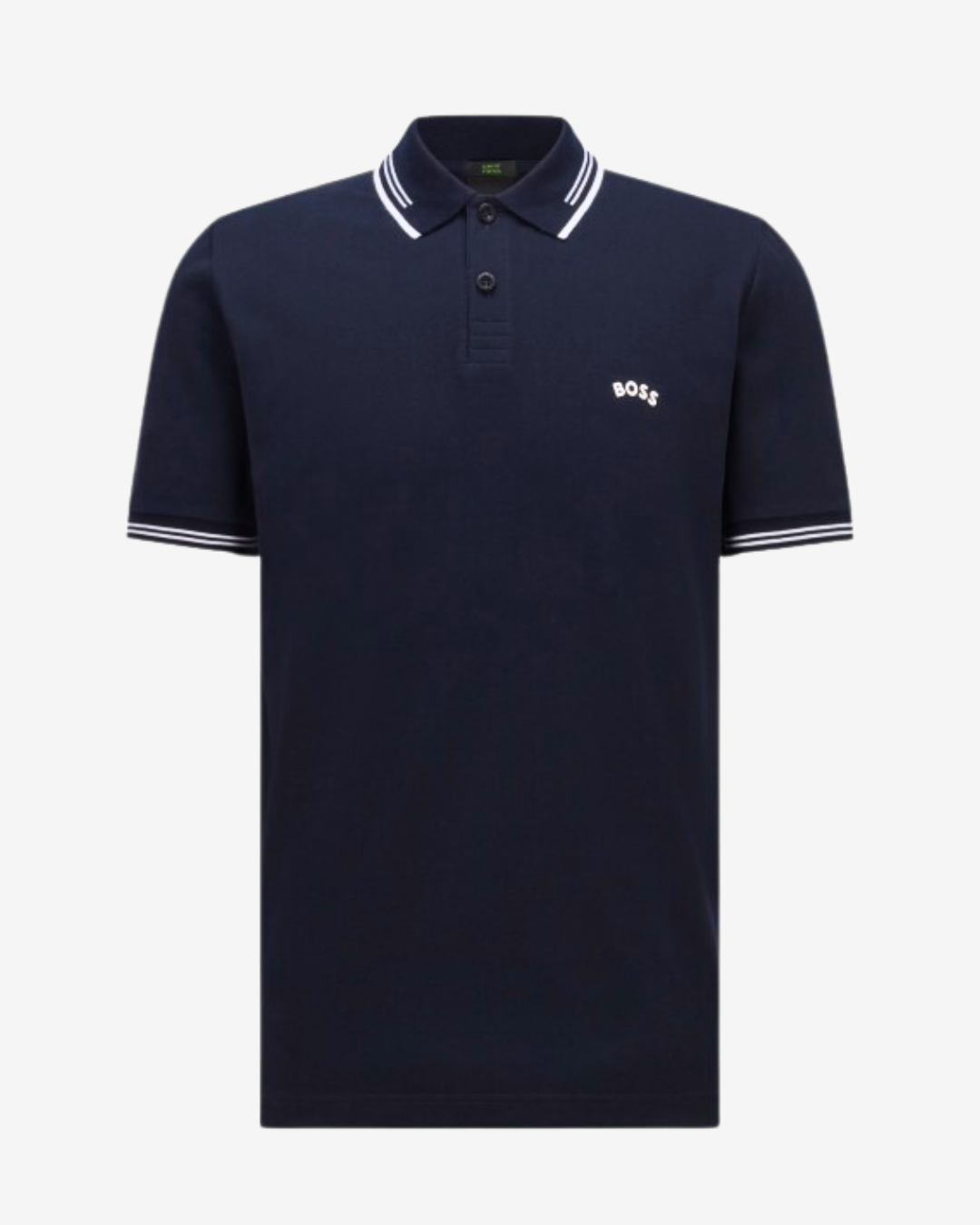 Billede af Hugo Boss Paul curved polo - Navy / Hvid - Str. S - Modish.dk