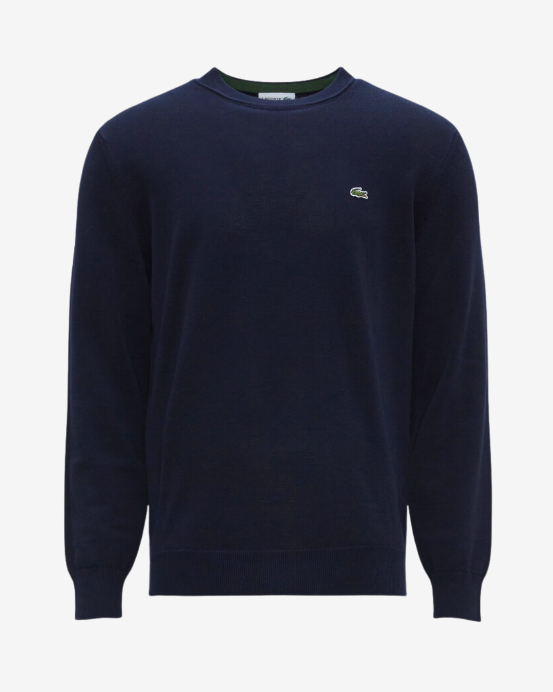 Billede af Lacoste Rundhals bomulds strik - Navy - Str. 3XL - Modish.dk