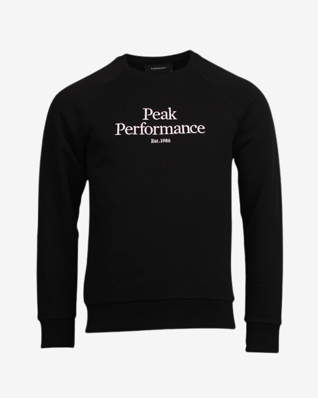 Se Peak Performance Original stor logo sweatshirt - Sort - Str. S - Modish.dk hos Modish.dk