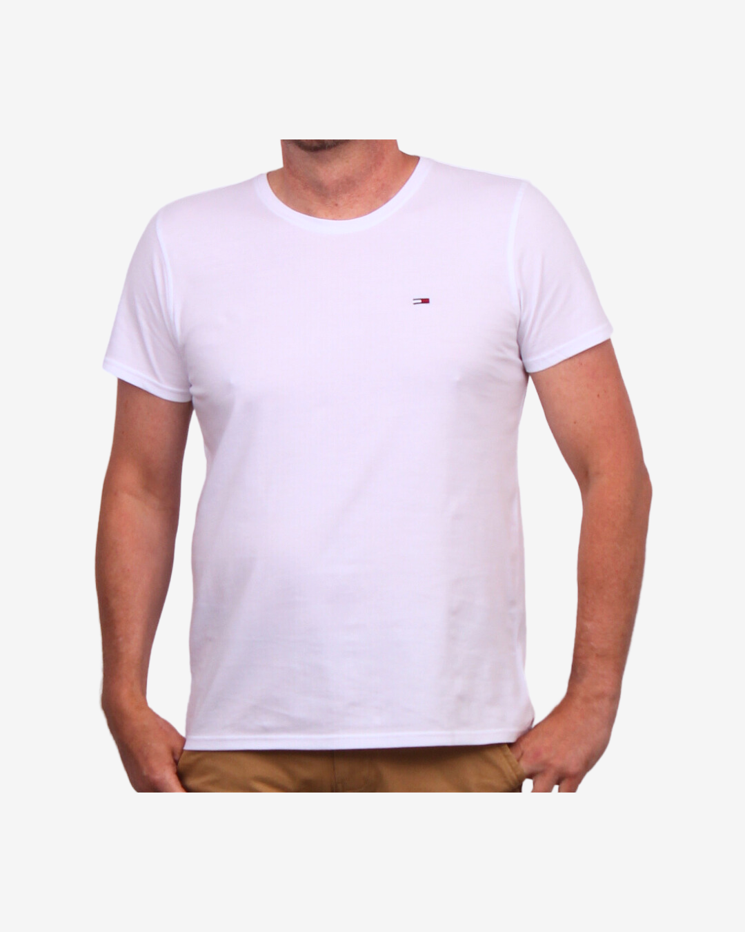 Tommy Hilfiger Rundhalset 2-pak slim t-shirts - Hvid - Str. XXL - Modish.dk