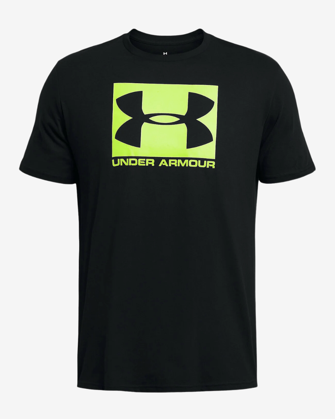 Billede af Under Armour Boxed sportstyle t-shirt - Sort/Gul - Str. S - Modish.dk