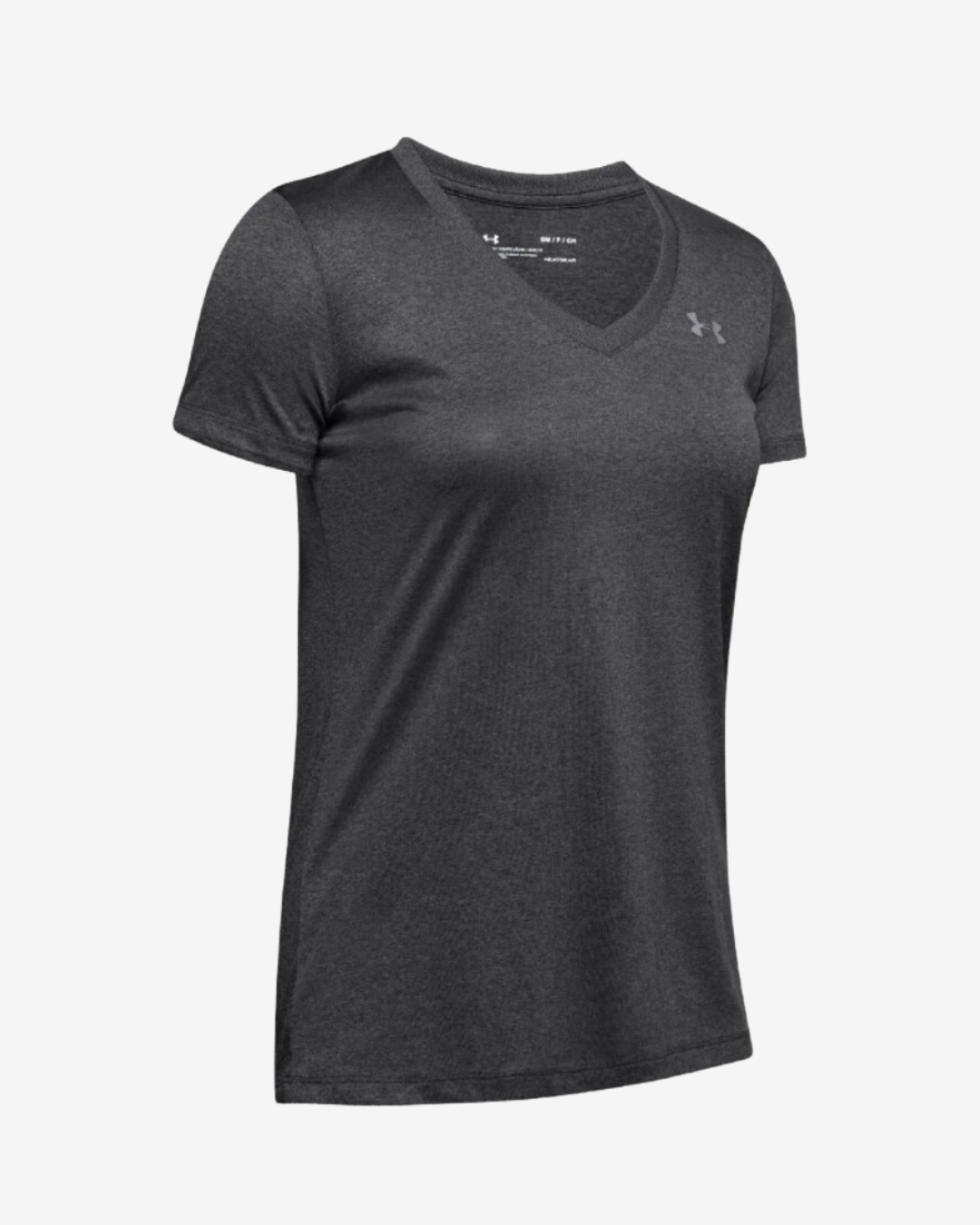 Billede af Under Armour Tech dame V-hals t-shirt - Grå - Str. L - Modish.dk