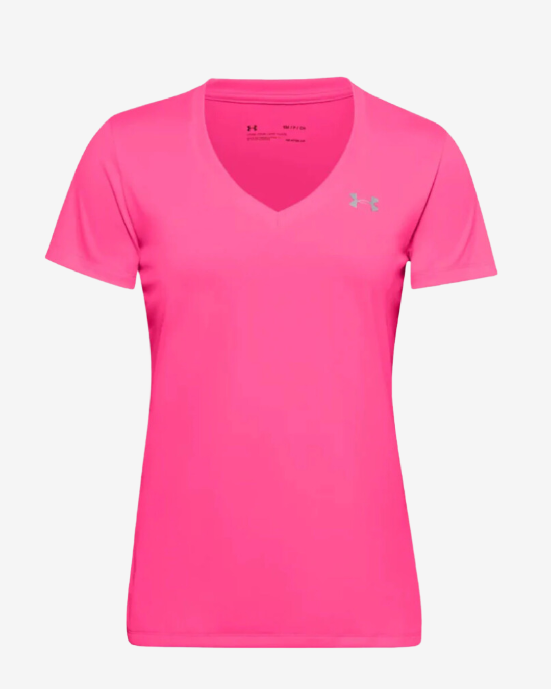 Se Under Armour Tech dame V-hals t-shirt - Pink - Str. M - Modish.dk hos Modish.dk