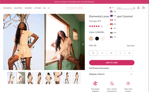 Localised Shopify Store - International Switch